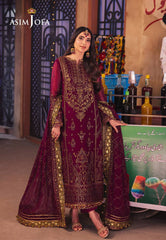 Asim Jofa Embroidered Luxury Chiffon 3 Piece Unstitched Asim Jofa Embroidered Luxury Chiffon 3 Piece Unstitched