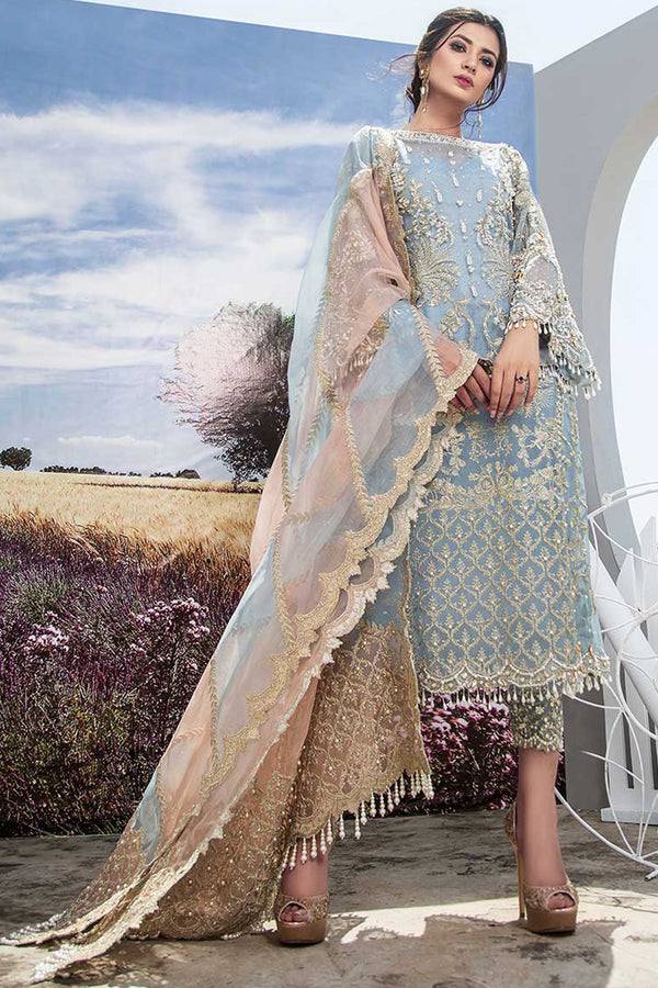 agha noor organza dress 3 Piece
