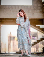 Laam Luxury Organza Embroidered 3 Piece Unstitched Laam Luxury Organza Embroidered 3 Piece Unstitched