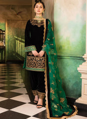 Zainab Chottani Heavy Embroidered Velvet 3 Piece Unstitched