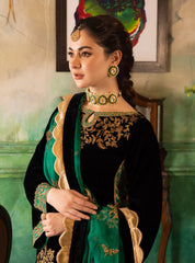 Zainab Chottani Heavy Embroidered Velvet 3 Piece Unstitched