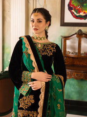 Zainab Chottani Heavy Embroidered Velvet 3 Piece Unstitched