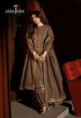 Asim Jofa Embroidered Chiffon 3 Piece Unstitched / Stitched