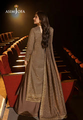Asim Jofa Embroidered Chiffon 3 Piece Unstitched / Stitched