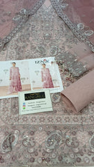 Iznik Luxury organza Formal Collection Embroidered 3piece Unstitched