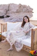 Qalamkar Lawn Chikan Kari Embroidered 3 Piece Unstitched / Stitched