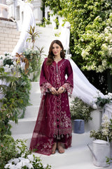 Nureh Luxury Lawn Embroidered 3 piece Unstitched / Stitched