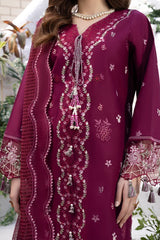 Nureh Luxury Lawn Embroidered 3 piece Unstitched / Stitched