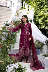 Nureh Luxury Lawn Embroidered 3 piece Unstitched / Stitched