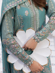 Gulaal Embroidered Chiffon Wedding Collection 3 Piece Unstitched / Stitched