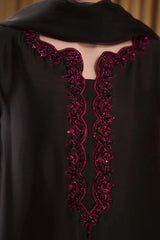 Lulusar Raw Silk Hand Embellished 3 Piece Unstiched