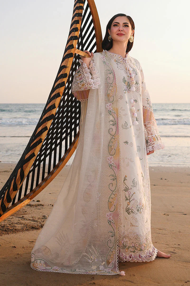 Qalamkar Luxury Lawn Chikan Kari Embroidery Collection 3 Piece Unstitched / Stitched