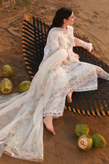 Qalamkar Luxury Lawn Chikan Kari Embroidery Collection 3 Piece Unstitched / Stitched