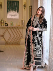 Aneela's Luxury Velvet Embroidered Collection 3 Piece Unstitched