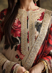 Humjoli Printed Lawn Duptta Embroidery 3piece Unstitched