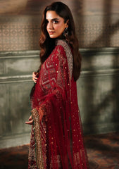 Charizma Dastan-e-Jashan Red Luxury Chiffon Collection 3 Piece Unstitched