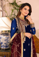 Asim Jofa Embroidered Luxury Chiffon 3 Piece Unstitched