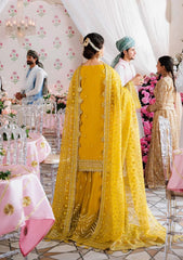 Akbar Aslam Yellow Bridal Collection Organza Gharara 3 piece Unstitched