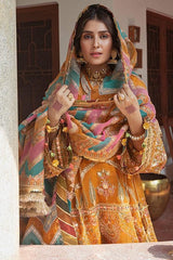 Zarlish by Mohsin Naveed Ranjha Henna Organza Luxury Embroidered 3 Piece Unstitched