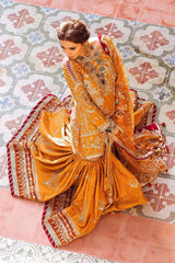 Mohsin Naveed Ranjha Zeenat Mahal Net gharara 3 Piece Unstitched / Stitched