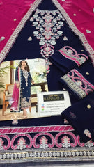 Asim Jofa Embroidered Luxury Chiffon 3 Piece Unstitched