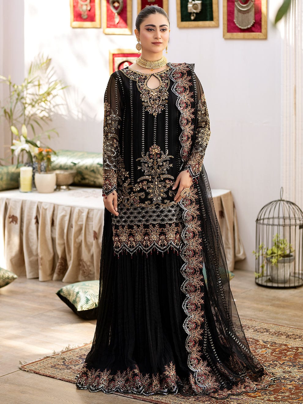 Baroque Embroidered Luxury Chiffon 3 Piece Unstitched
