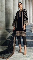 Anaya Black Velvet Collection 3 piece Unstitched