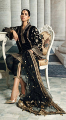 Anaya Black Velvet Collection 3 piece Unstitched