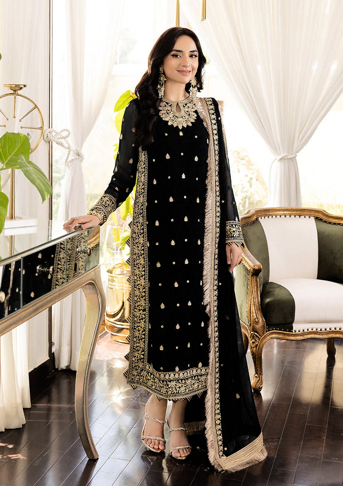 Asim Jofa Chiffon Collection 3 Piece Unstitched