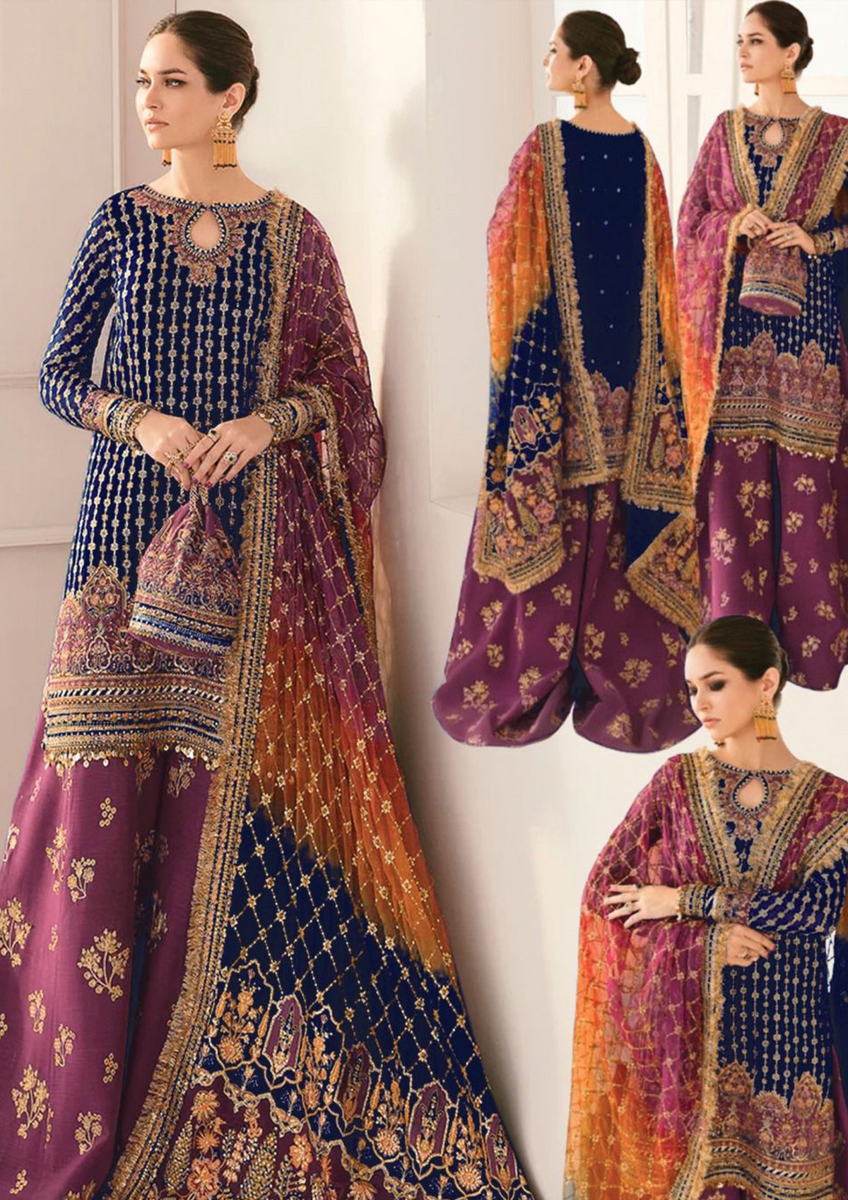 Baroque Chantelle Embroidered Luxury Chiffon 3 piece unstitched