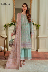 Baroque Luxury Chiffon Embroidered Dress 3 Piece Unstitched / Stitched