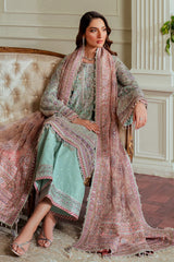 Baroque Luxury Chiffon Embroidered Dress 3 Piece Unstitched / Stitched