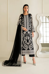 Baroque Embroidered Luxury Chiffon 3 Piece Unstitched / Stitched