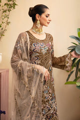 Ramsha Embroidered Chiffon 3 Piece Unstitched / Stitched