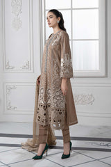 Maria B Luxury Lawn Chikan kari Embroidery 3 Piece Unstitched