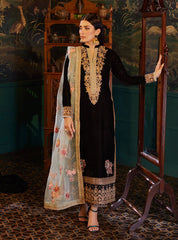 Zainab Chottani Heavy Embroidered Velvet 3 Piece Unstitched