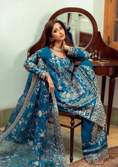 Faiza Saqlain Blue Formal Net Collection 3 piece Unstitched
