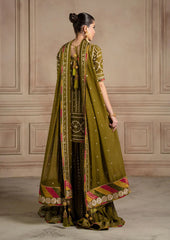 Dananeer Mehndi Garara Chiffon Collection 3 piece Unstitched