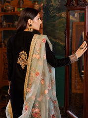 Zainab Chottani Heavy Embroidered Velvet 3 Piece Unstitched