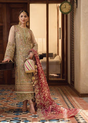 Crimson Luxury Organza Dress Embroidered 3 Piece Unstitched