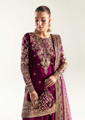 Qalamkar Raw Silk Handwork Embroidered 3 Pcs Unstitch / Stitched