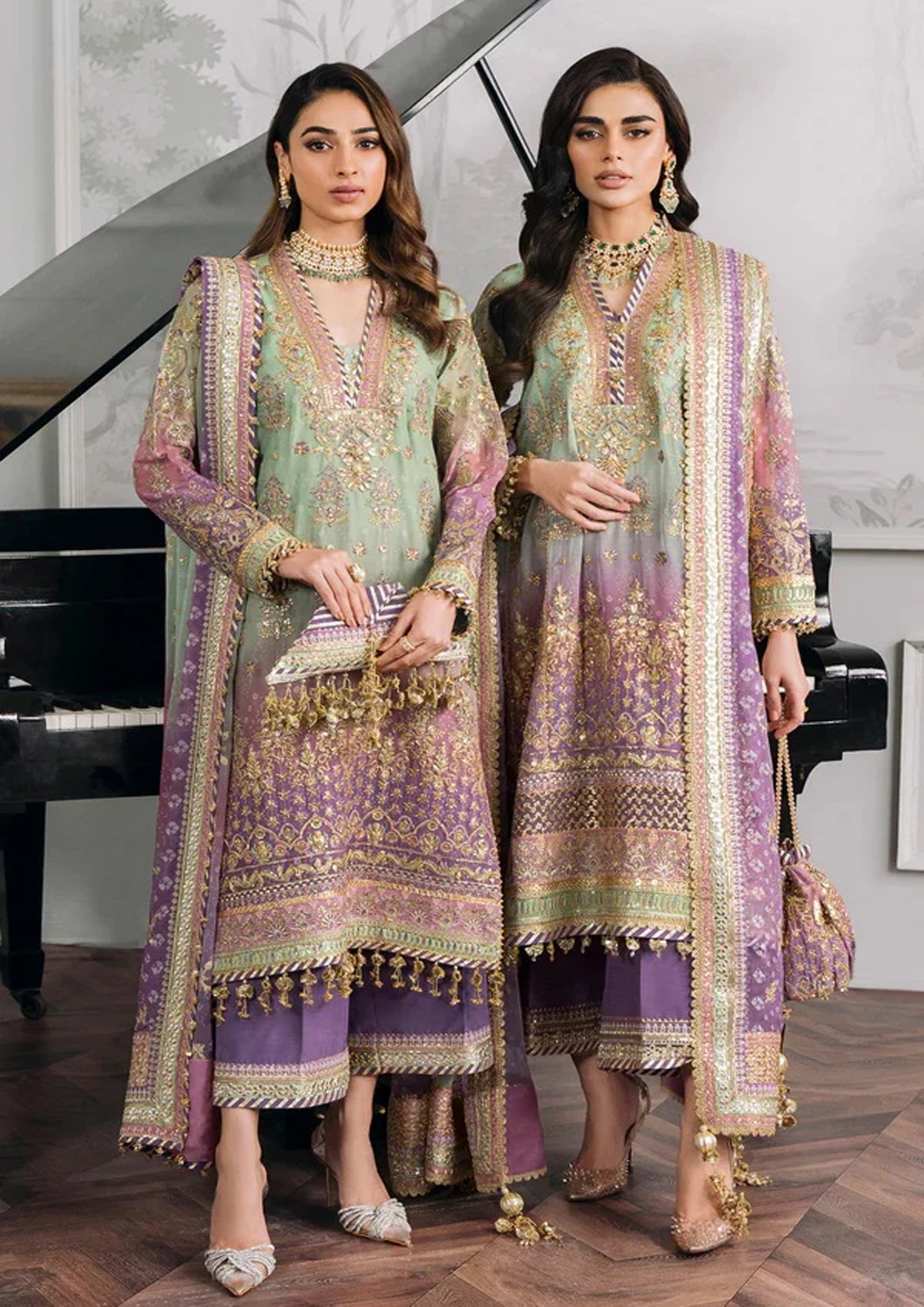 Baroque Chantelle Embroidered Luxury Chiffon 3 Piece Unstitched