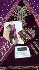 Vanya Luxury Velvet Embroidered Collection 3 Piece Unstitched