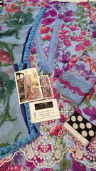 Maria B Luxury Lawn Embroidered 3 Piece Unstitched / Stitched