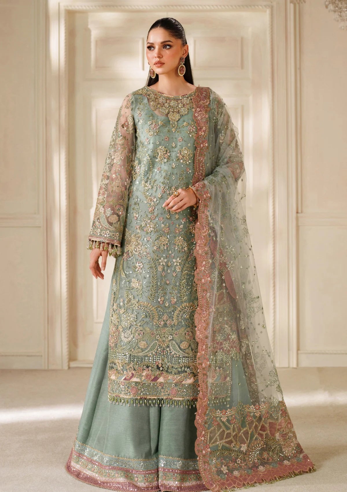 Baroque Chantelle Embroidered Luxury Chiffon 3 Piece Unstitched / Stitched