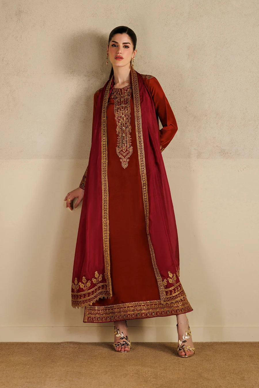 Iznik Kaftan Silk Collection Embroidered 3piece Unstitched / Stitched