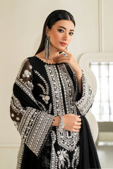 Baroque Embroidered Luxury Chiffon 3 Piece Unstitched / Stitched