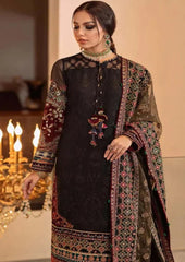 Baroque Luxury Chiffon Embroidered Dress 3 Piece Unstitched