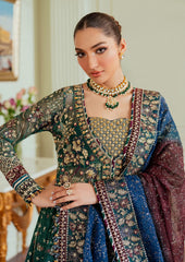 Baroque Luxury Chiffon Embroidered Dress 3 Piece Unstitched