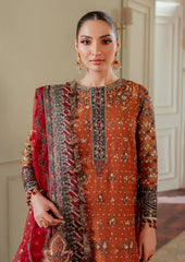 Baroque Luxury Pure Khaddi Net Embroidered 3 Piece Unstitched